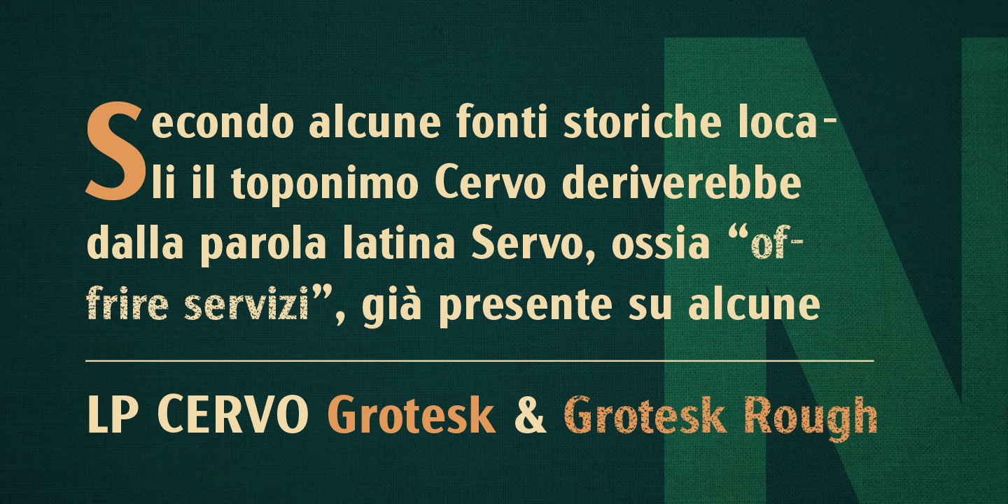 Example font LP Cervo #5